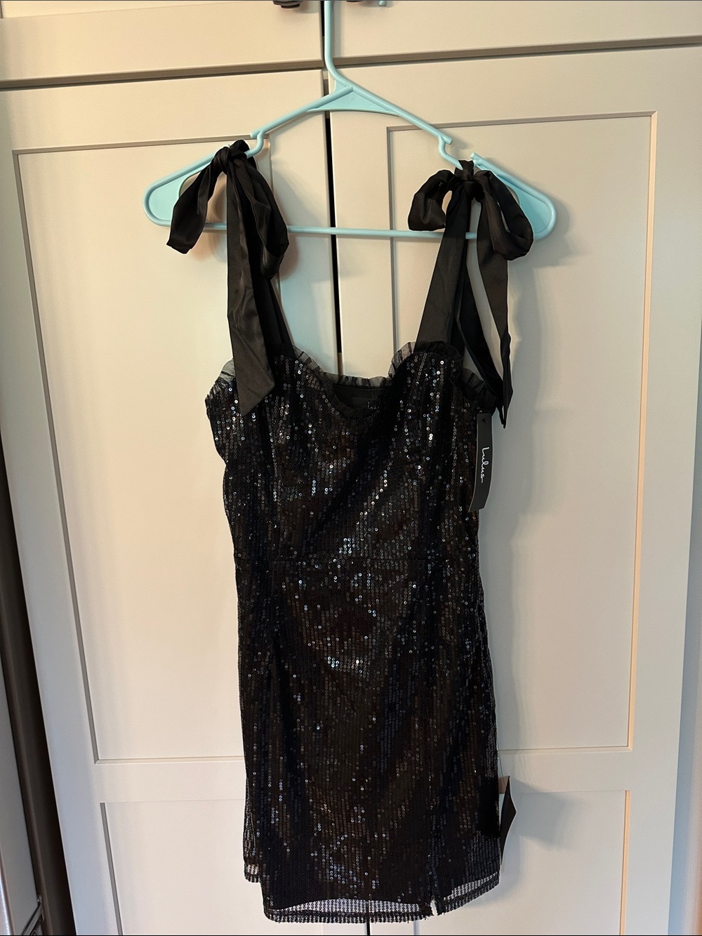 Lulu's Black Lace-Trim Dress